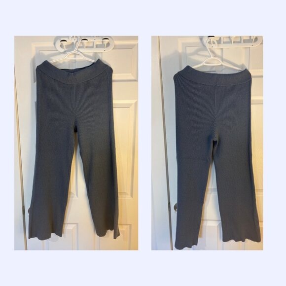 Aerie Gotta Jet! High Waisted Skater Pants, Blue, Size L - Picture 3 of 4